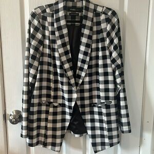 Black and white blazer